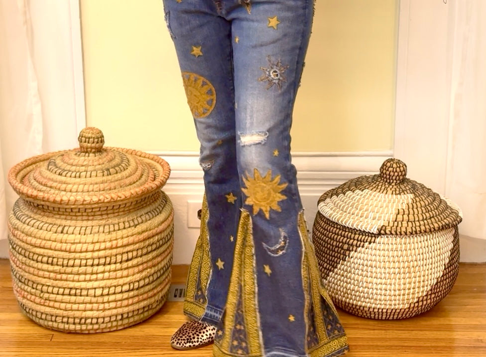 Sun-Spell Bells/Upcycled Jeans