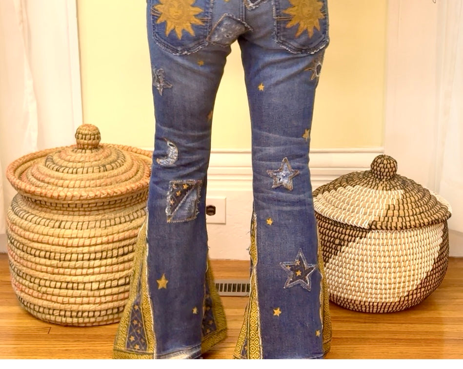 Sun-Spell Bells/Upcycled Jeans